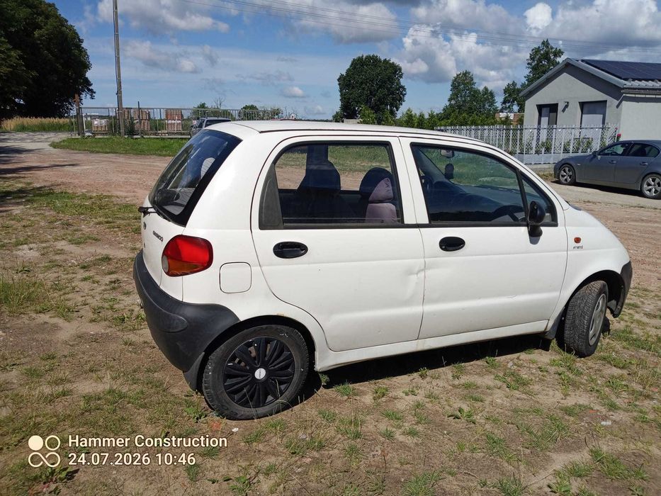 Daewoo Matiz, 92tyś. km, biały, pięciodrzwiowy sprawny 2001