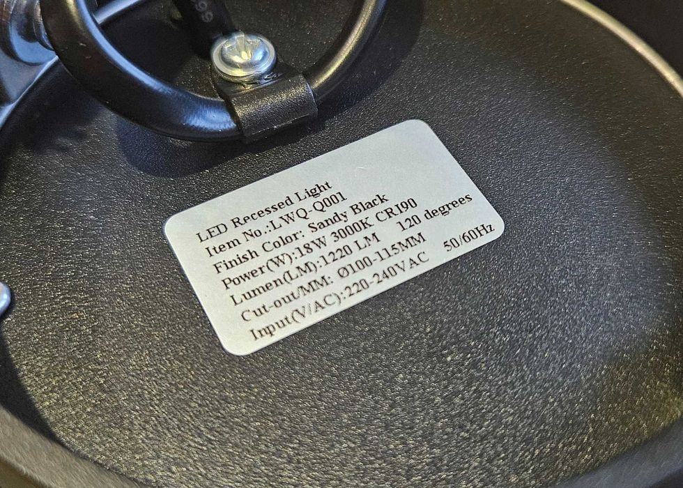 Lampa reflektor Azzardo AZ4535 wpuszczana sufitowa MONA SPOT 18W czarn