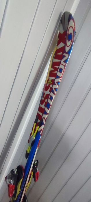 Лижі гірські Salomon Crossmax 185 см комплект з чохлом і палицям