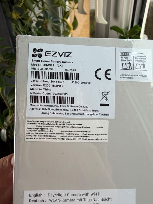 Kamera IP zewnętrzna Ezviz CS-CB3-R100-2D2WFL(EU-STD) biała TOMI-TECH