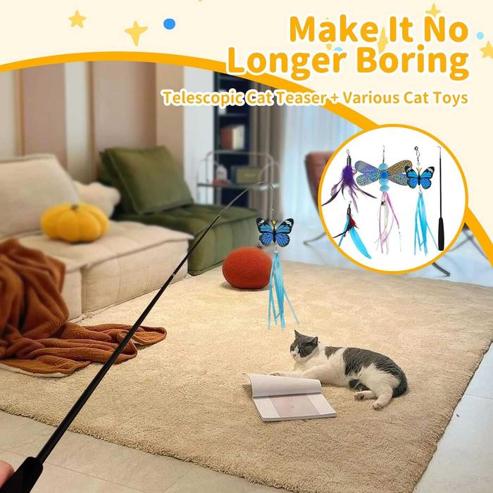 Kit conjunto de brinquedos para gatos túnel ratos peixes [37 peças]NOV