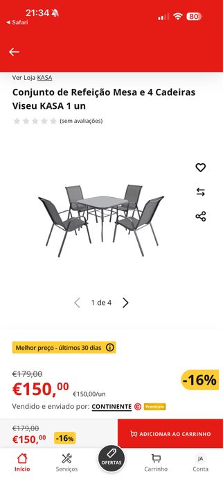 Mesa de jardim Kasa