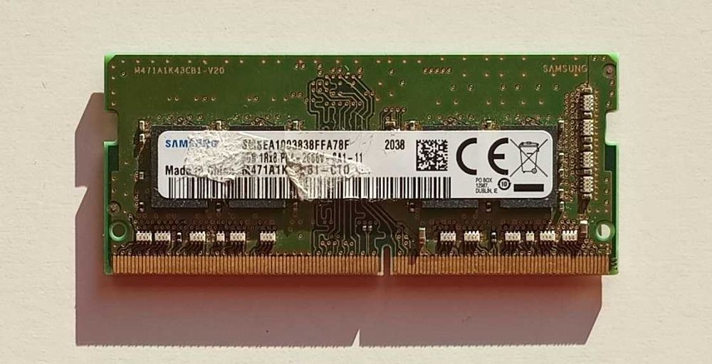 RAM SO-DIMM do laptopa DDR4 2666MHz Samsung 8GB M471A1K43DB1-CTD