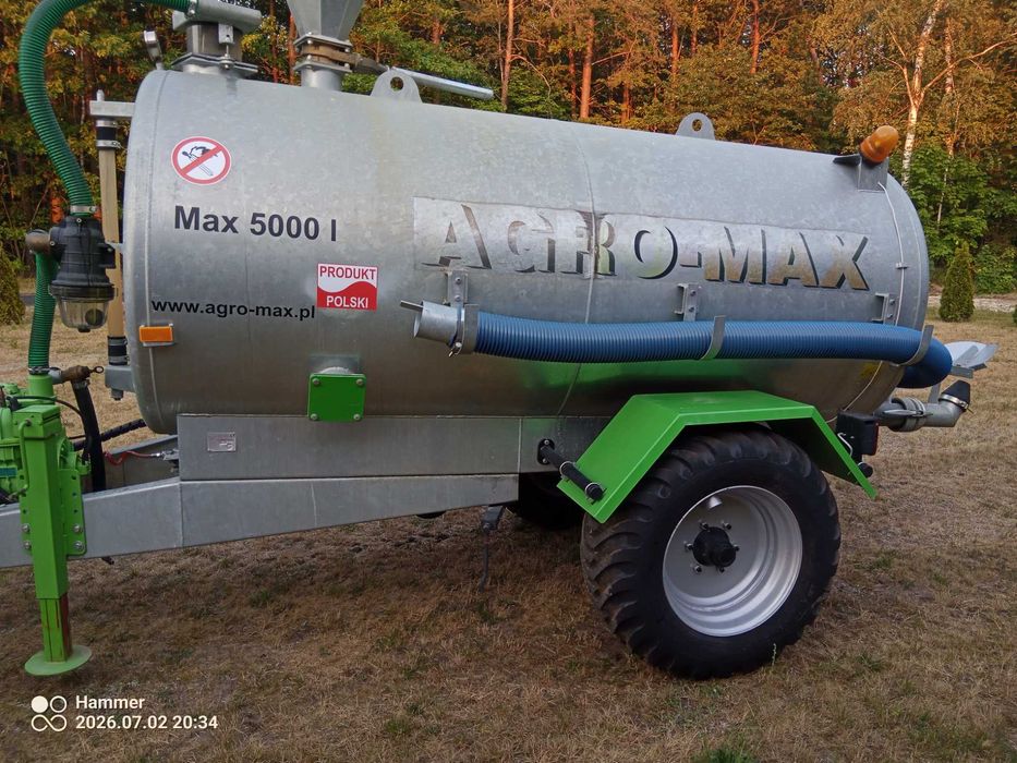 Beczkowoz agro Max 5000 l jak nowy używany do wody kilka razy meprozet pomot joskin