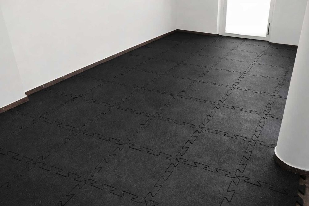 Gumowa Mata 50/50/1,5 cm Profesjonalna Podłoga na Siłownie Puzzle