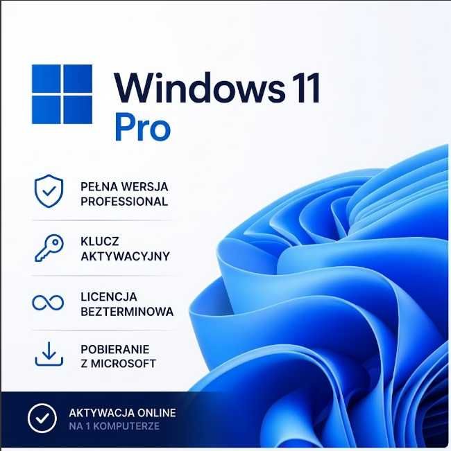 WINDOWS 10/11 Professional 32 bit 64 bit PL KLUCZ - Online