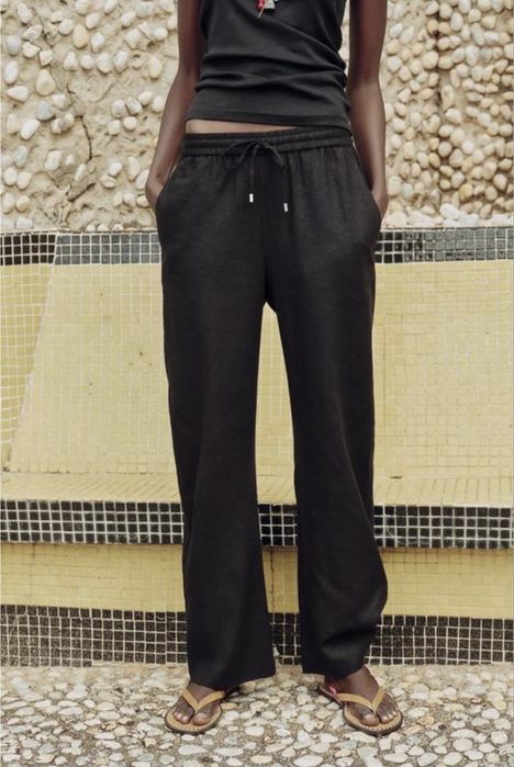 Нові лляні штани від zara у розмірі Л