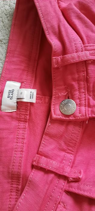 Dzwony river island dzwony różowe jeansy szerokie