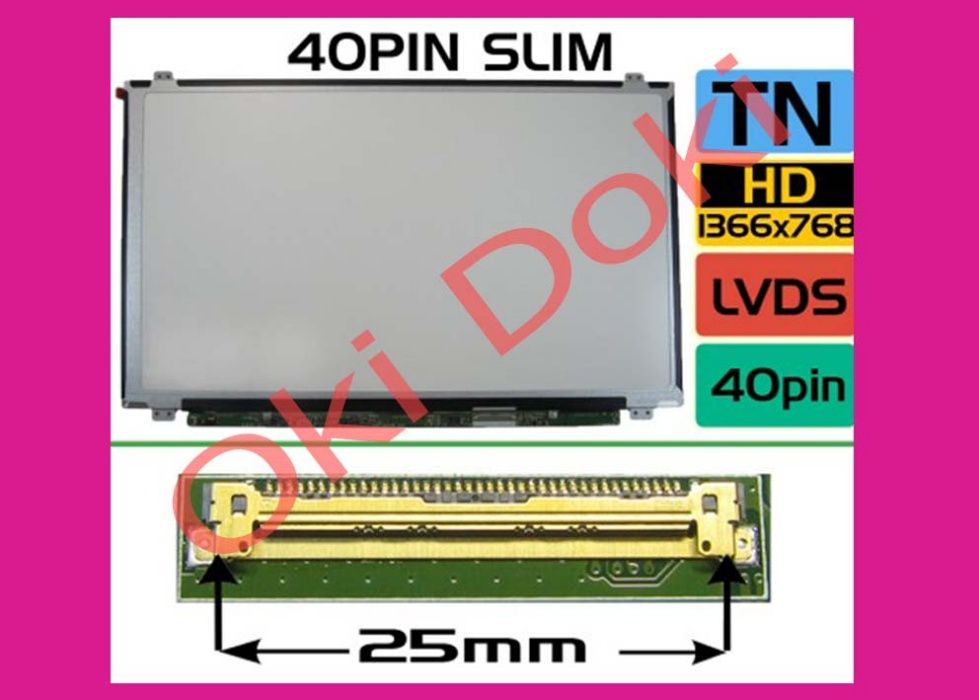 Матрица 15.6'' 40 pin slim N156BGE NT156WHM LP156WH3 B156XW0 LP156WHB