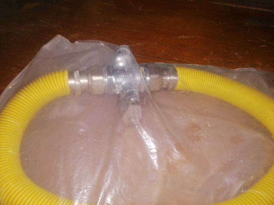 Tubo extensível + torneira para Gás em Inox