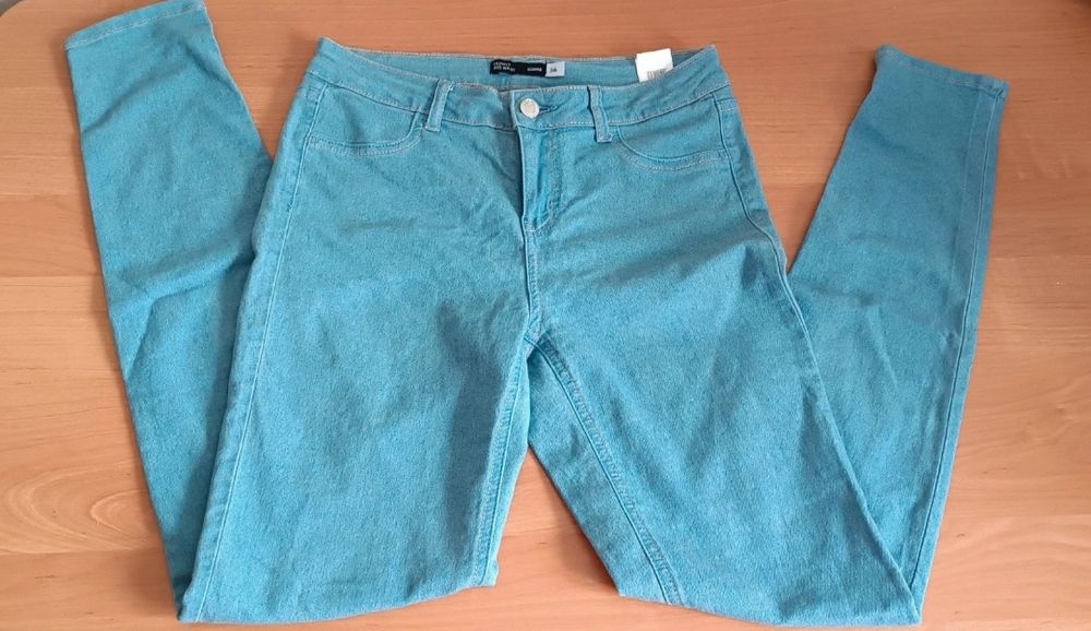 Jasne jeansy skinny mid waist Sinsay r. 36
