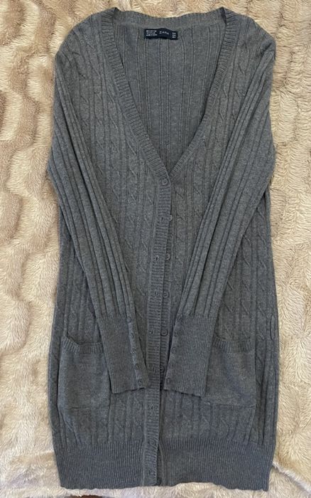 Кардиган Zara (сірий, подовжений)