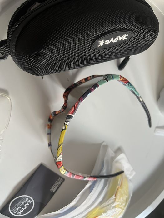 Oculos BTT kapvoe 5 lentes e com suporte para lentes graduadas