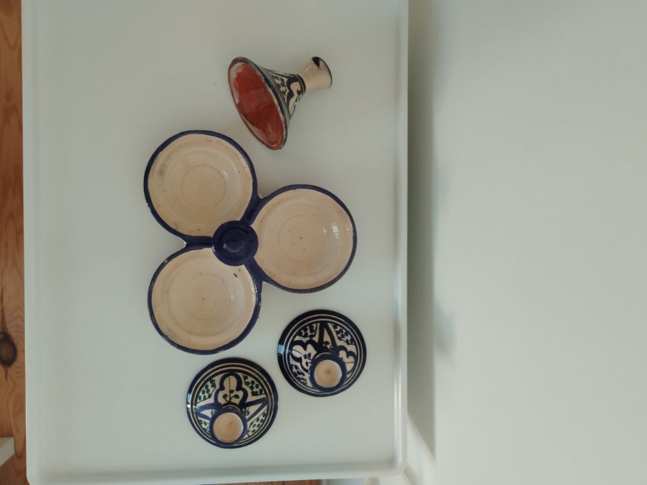 Conjunto triplo de mini tajines Marroquinos (vintage)