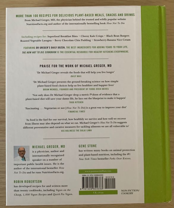 Livro “How not to die, Cookbook” - Michael Greger