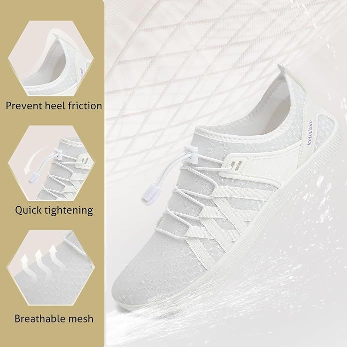 Wave Buty do wody unisex plażowe do pływania białe EU 36