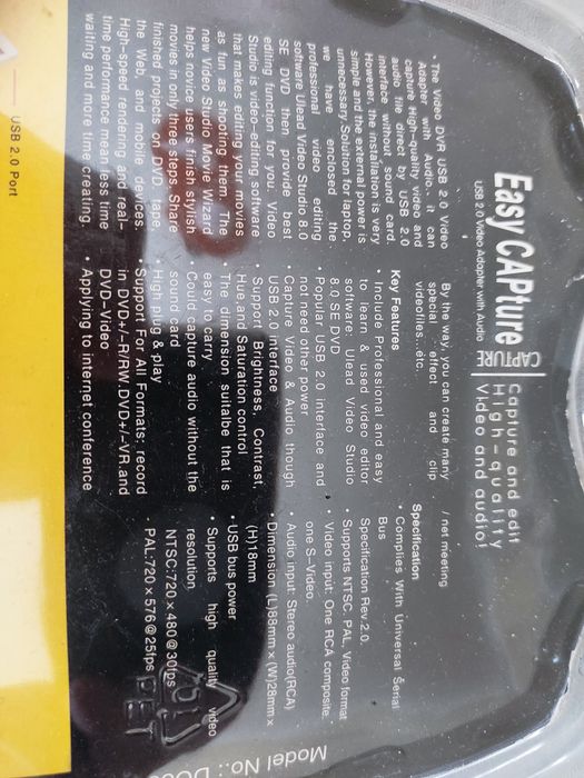 Placa captura vídeo USB64751434635779122