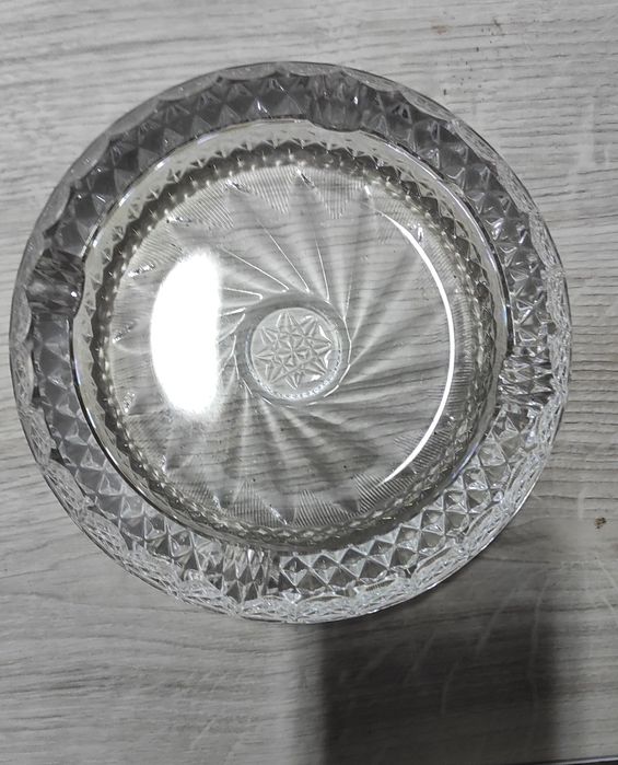 Popielniczka z krtształu cięzka 18 cm