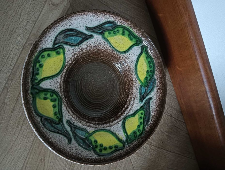 Patera ceramiczna misa talerz Strehla cytrynki
