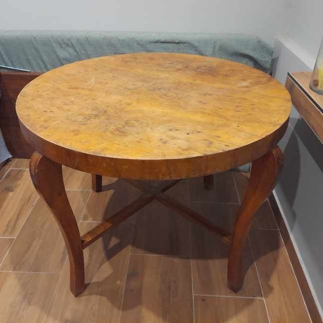 Vintage Okrągły stół i kwietnik