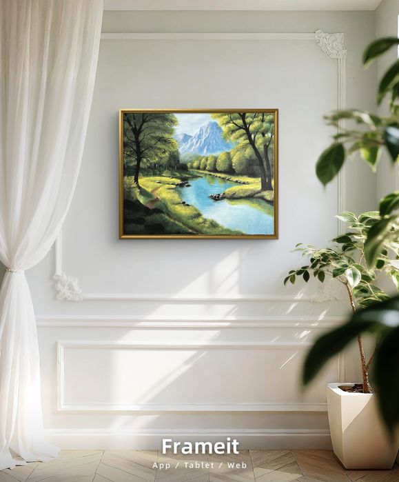 „Przełom” Pejzaż akrylowy malowany ręcznie