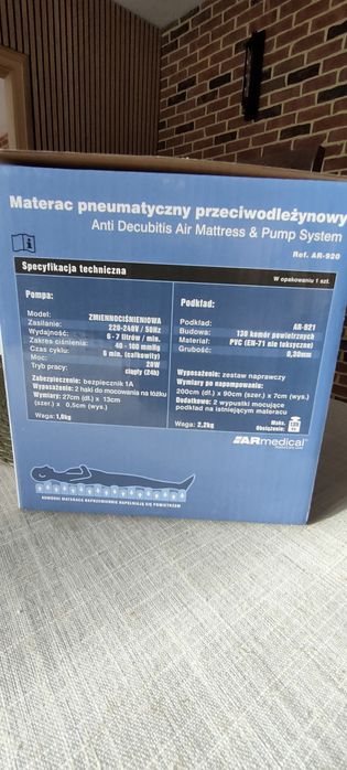 Materac pneumatyczny przeciwodleżynowy NOWY