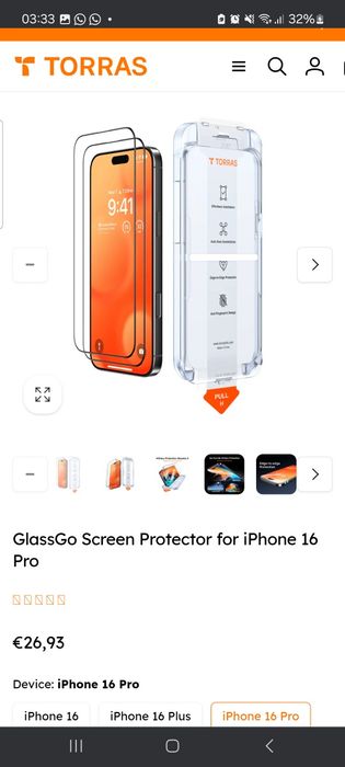 Kit completo para iphone 16 pro