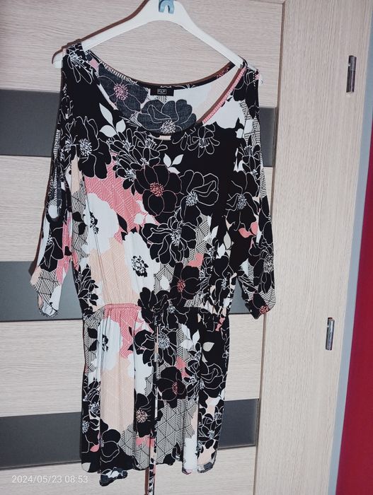 Tunika lekka zwiewna impreza rozmiar 38