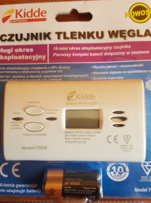 Czujnik Czadu,Tlenku węgla, Kidde 7DCO .Nowy