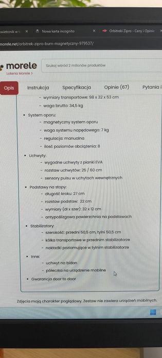 Orbitrek magnetyczny Zipro Burn