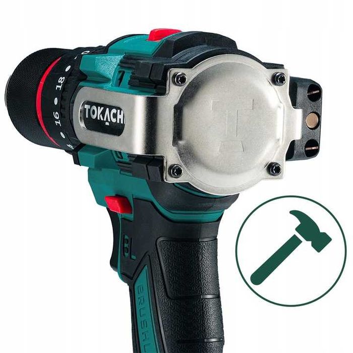 ZESTAW Wiertarko wkrętarka akumulatorowa BEZSZCZOTKOWA udarowa PRO 21V