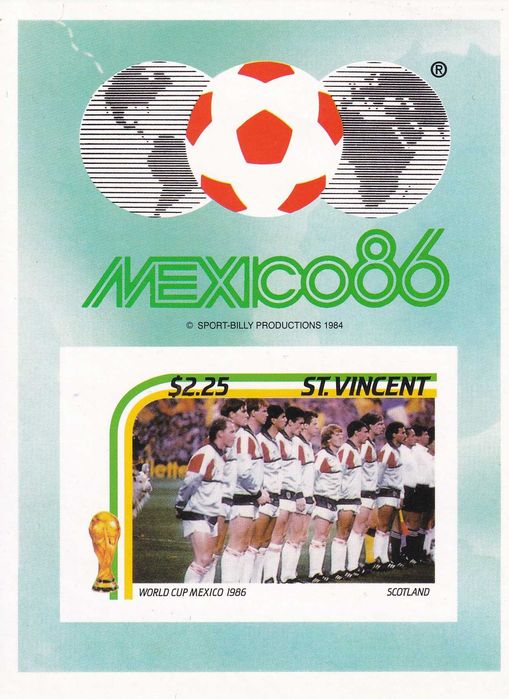 St Vincent 1986 cięty bl.36 cena 4,90 zł - sport
