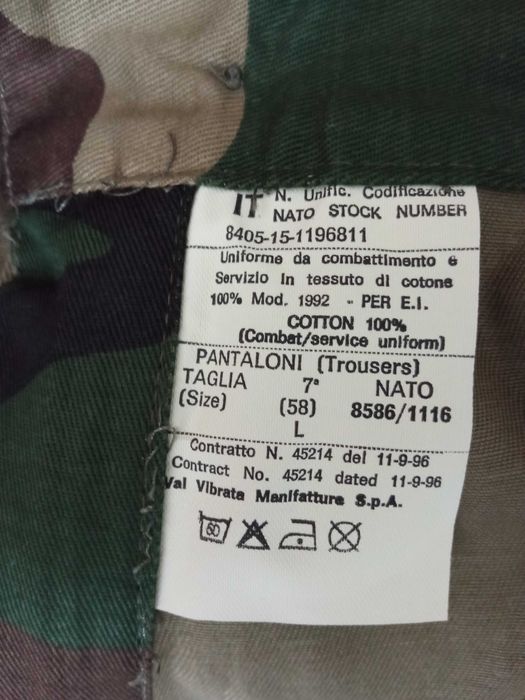 Calças camufladas militares Exército Italiano Woodland caça e airsoft