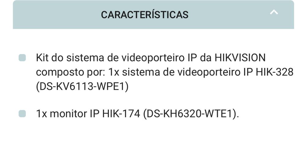 Kit de videoporteiro IP da HIKVISION