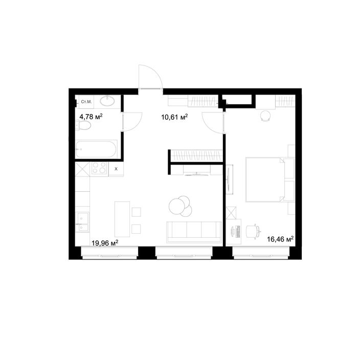 2 комн. кв-ра. Белопольская 113