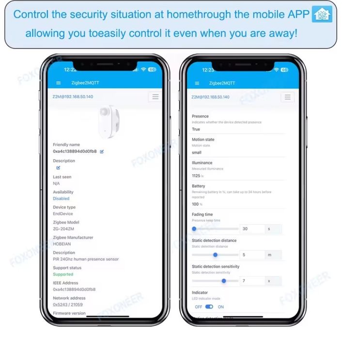 Inteligentny Czujnik Obecności Zigbee 3.0 (24G mmWave + PIR)