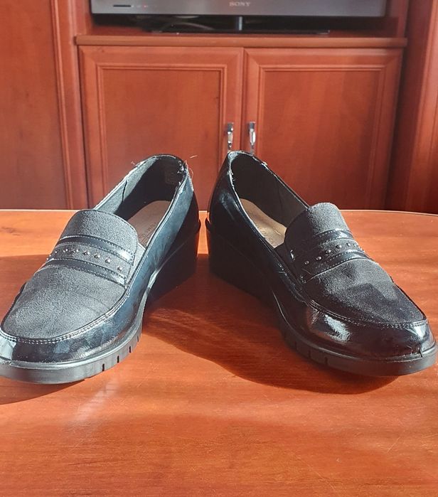 Mokasyny czarne rozmiar 38