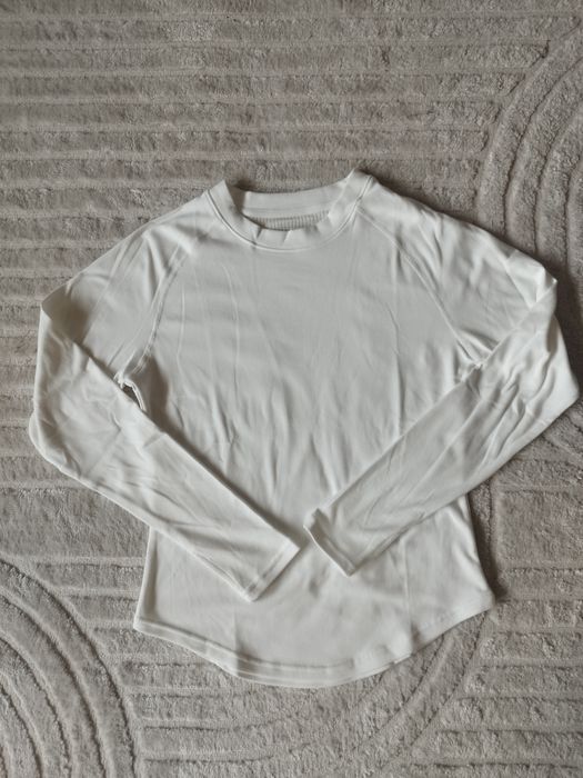 Nowa bluzka sportowa z długim rękawem UV UPF 50+ Rozmiar M biała / ecru