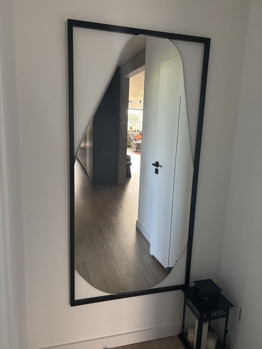 Duze lustro loft nieregularny ksztalt 80x160, metal
