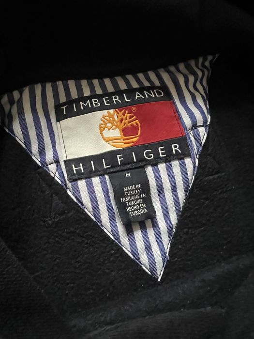 Tommy Hilfiger x Timberland (M) Flag Hoodie чоловіче худі темно-синьє на флісі кофта оригінал колаборація