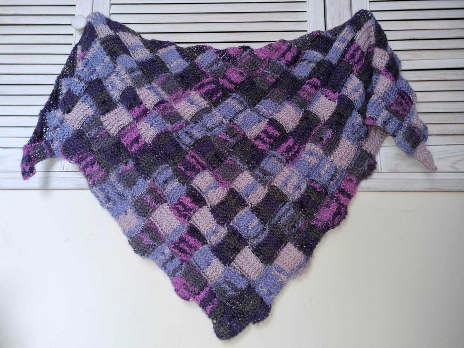 Chusty  entrelac   obszerne  i cieplutkie