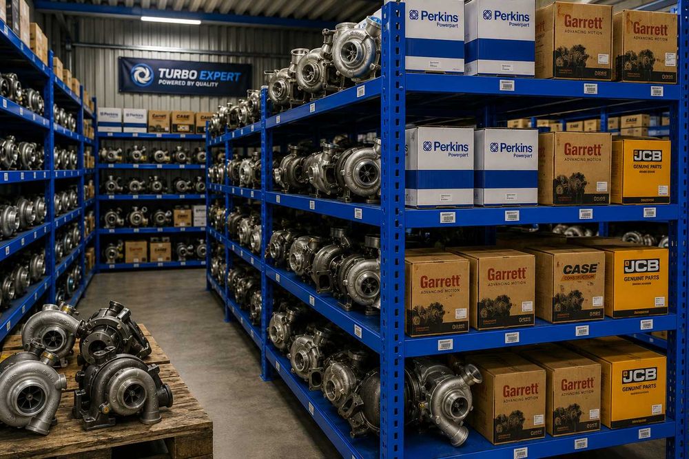 Turbosprężarka Turbina JCB, Perkins CaSE John Deere Komatsu Diagnostyka