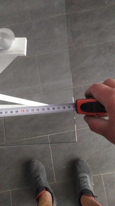 Комплект - Скляній стол + лавка (з металевою опорою)