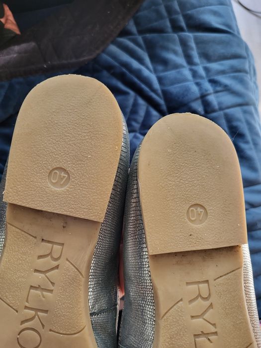 Ryłko srebrne baleriny półbuty r 40