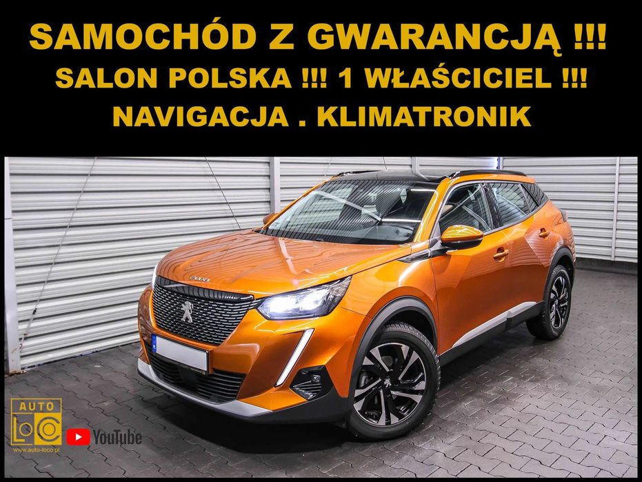 Peugeot 2008 ALLURE + Salon POLSKA + 100% Serwis + 1 wł. + Navi + VIRTUAL +Panorama