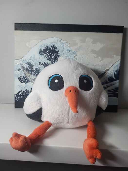 Biedronkowy pluszak bocian