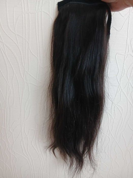 Хвіст (хвост) натуральне волосся натуральные волосы 65, 60, 57, см