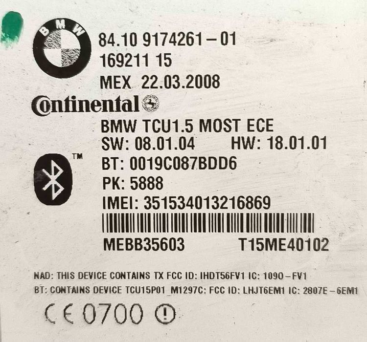 Módulo Bluetooth 84.109174261 - BMW 1