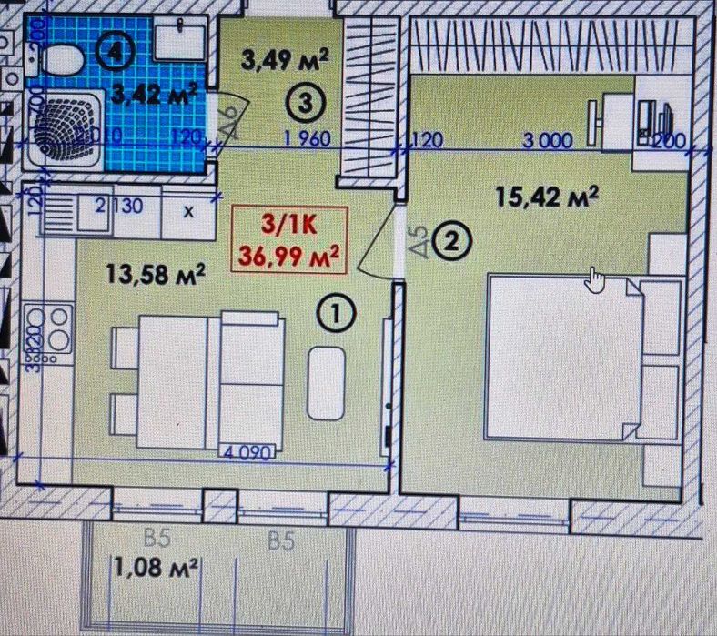 1-кімнатна новобудова з розтермінуванням | ЖК “Містечко Молодіжне”