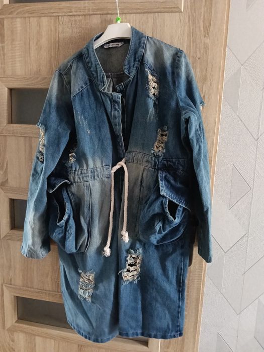 Piekna włoska parka dżinsowa jeans sml uni nowa
